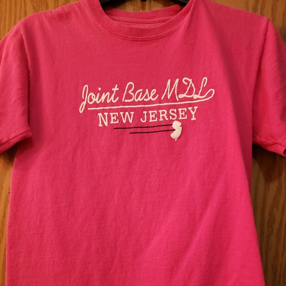 2 short sleeved t- shirts, one bright pink and one light yellow. Great shape. - Picture 2 of 5